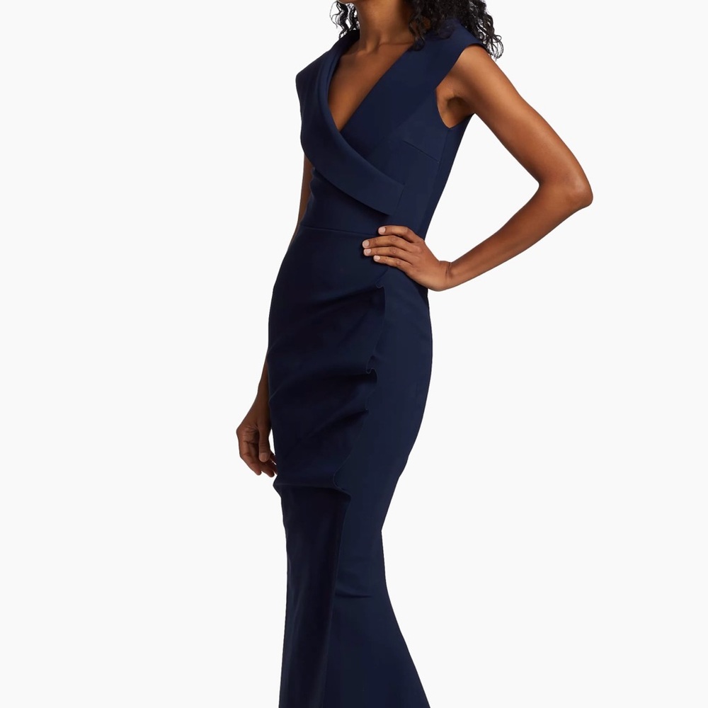 Chiara Boni Navy Blue  Maxi Gown